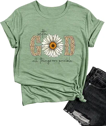 With God All Things Are Possible Womens Christian tShirt